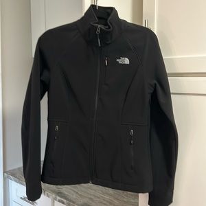 North Face zip up jacket, black, SZ S, like new.